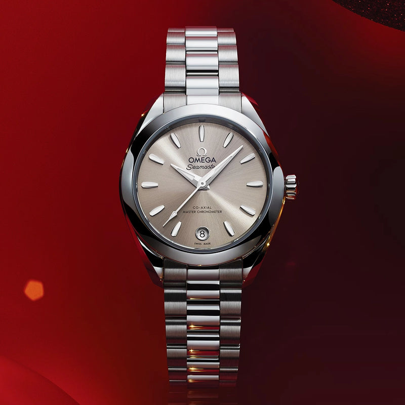 Seamaster Aqua Terra 30mm Sandstone Silver Dial Ladies Watch