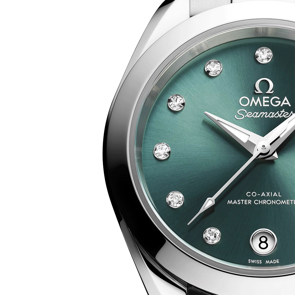 Seamaster Aqua Terra 30mm Pine Green Diamond Dial Ladies Watch