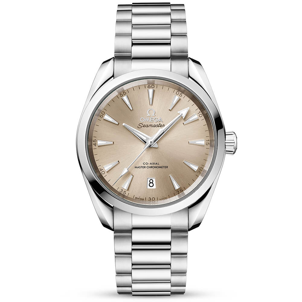OMEGA Seamaster Aqua Terra Shades 38mm Sandstone Dial Bracelet Watch - Berry's Jewellers