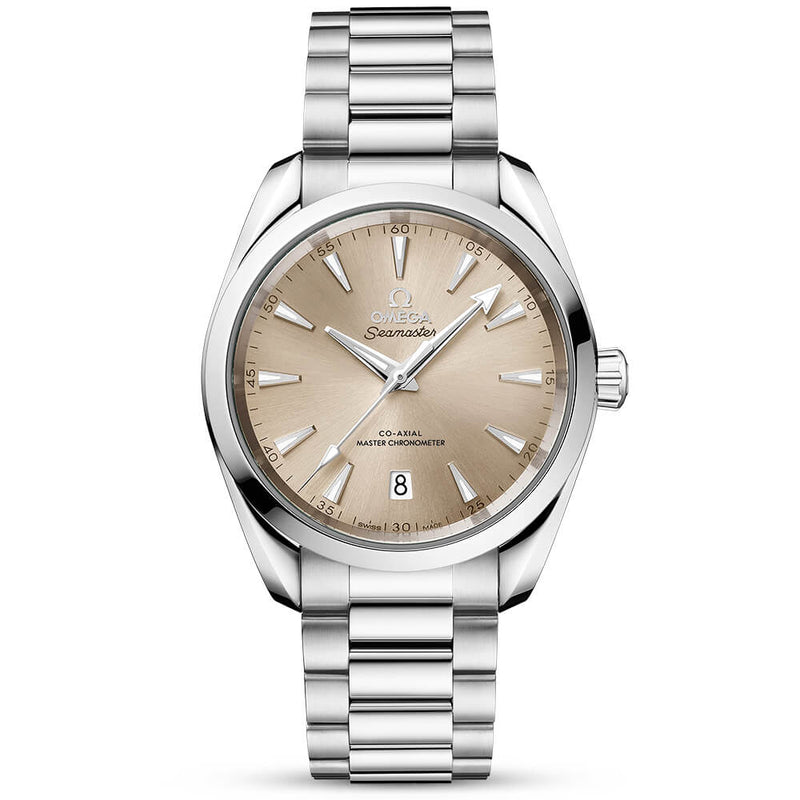 OMEGA Seamaster Aqua Terra Shades 38mm Sandstone Dial Bracelet Watch - Berry's Jewellers