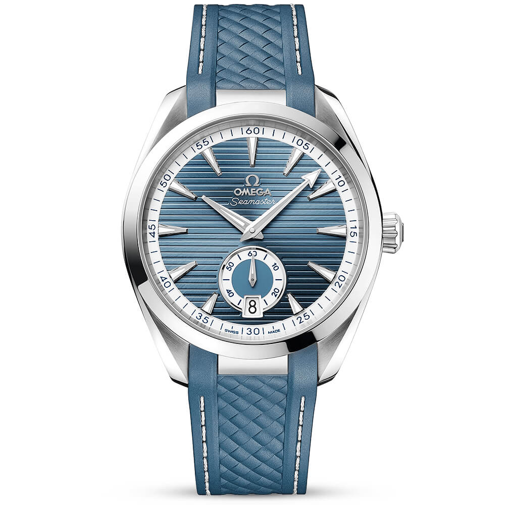 OMEGA Seamaster Aqua Terra Small Seconds 41mm Blue-Grey Dial Watch - Berry's Jewellers