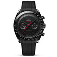 OMEGA Speedmaster "Dark Side of the Moon" Black/Red Dial Rubber Strap Watch - Berry's Jewellers