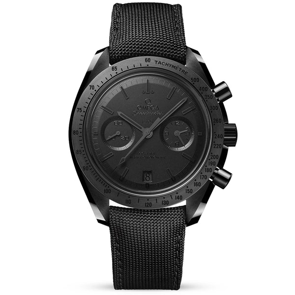 Speedmaster "Dark Side of the Moon" All Black Dial Rubber Strap Watch