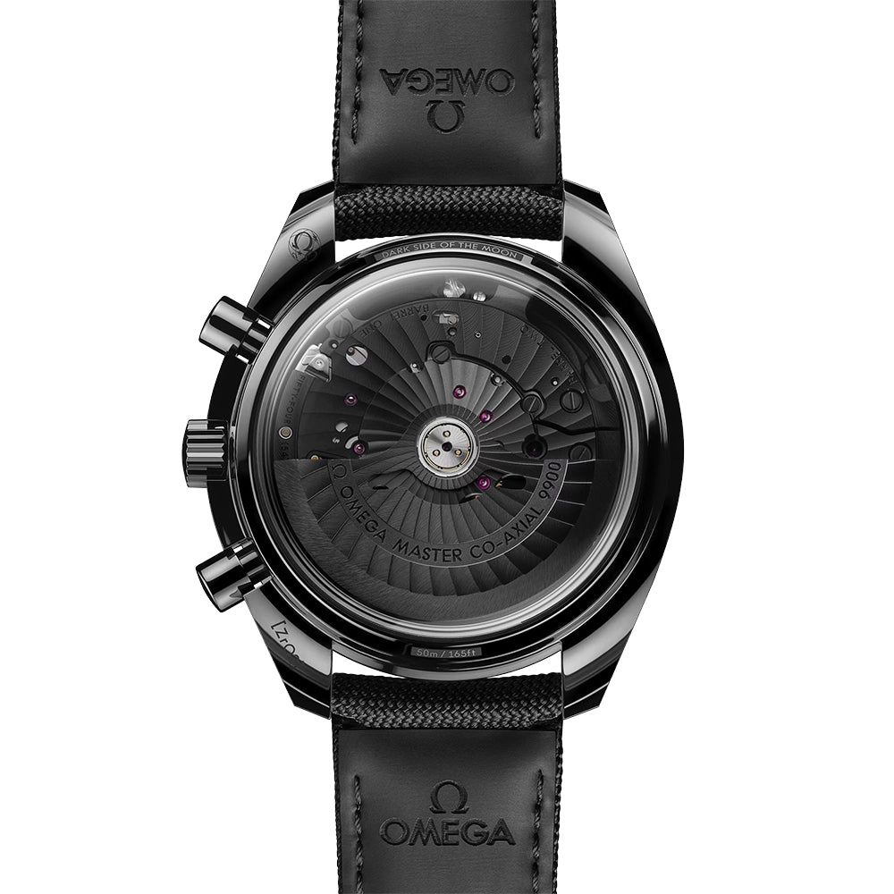 OMEGA Speedmaster "Dark Side of the Moon" All Black Dial Rubber Strap Watch - Berry's Jewellers