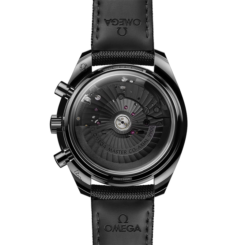 Speedmaster "Dark Side of the Moon" All Black Dial Rubber Strap Watch