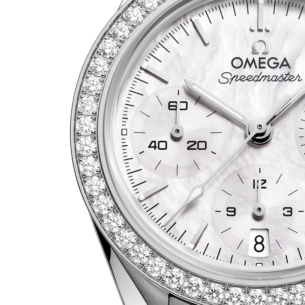 Speedmaster Chronograph 38mm Mother of Pearl Diamond Set Watch