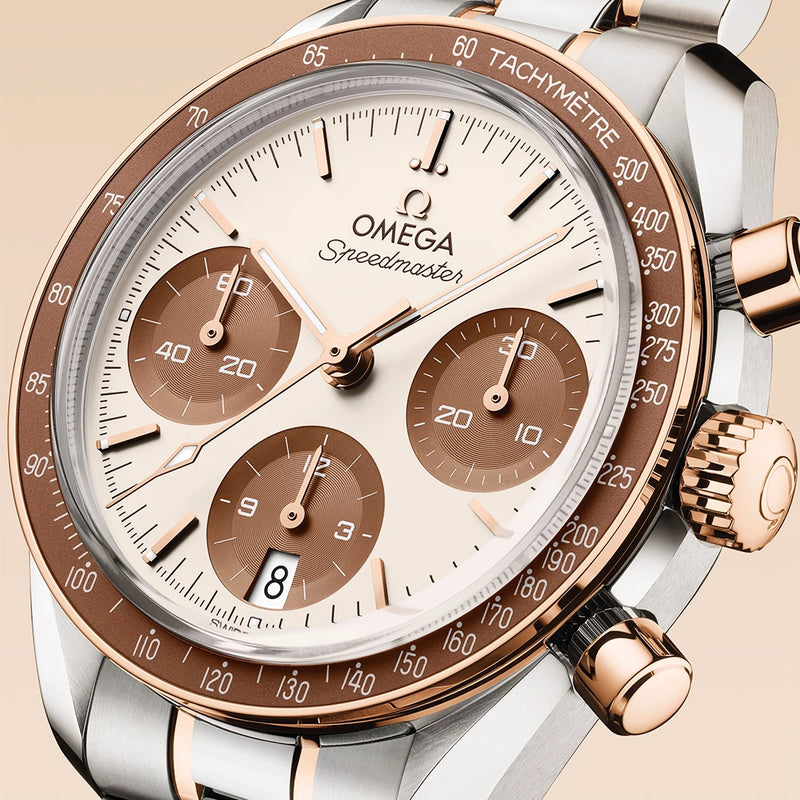 Speedmaster Chronograph 38mm Two-Tone Cappuccino Brown Automatic Watch