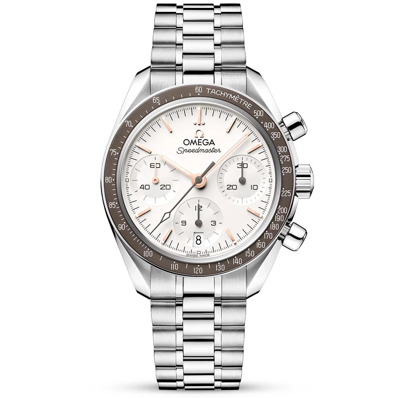 Speedmaster Chronograph 38mm Silver/Rose Dial Automatic Bracelet Watch