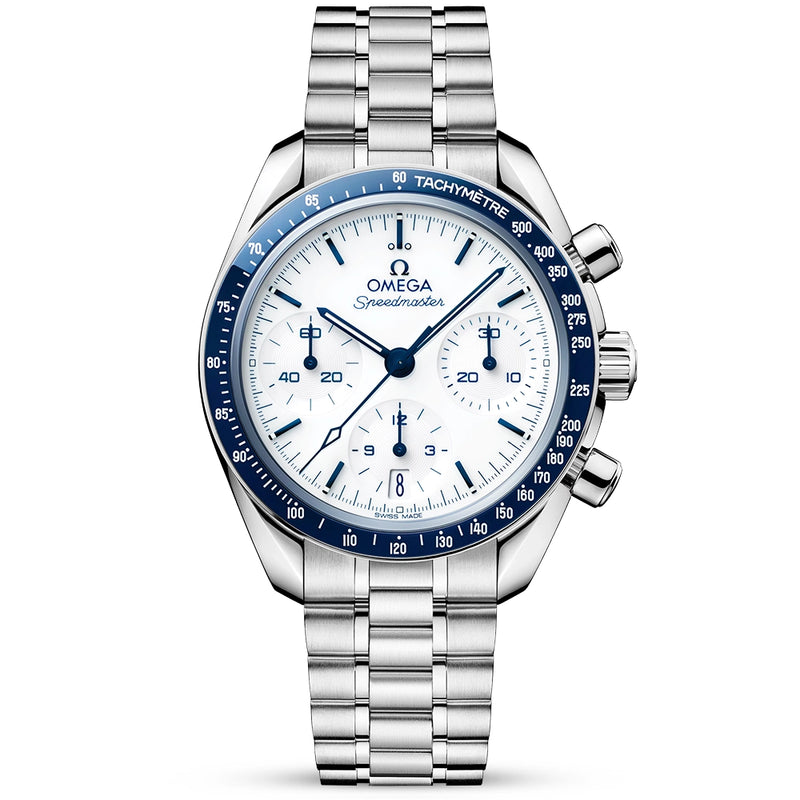 Speedmaster Chronograph 38mm White Enamel Dial Automatic Bracelet Watch