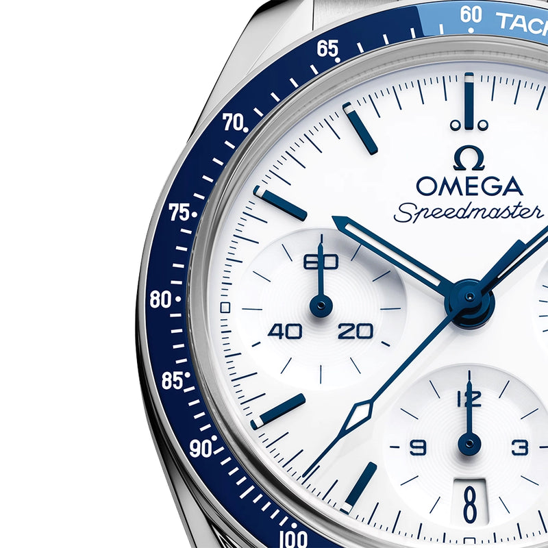 Speedmaster Chronograph 38mm White Enamel Dial Automatic Bracelet Watch