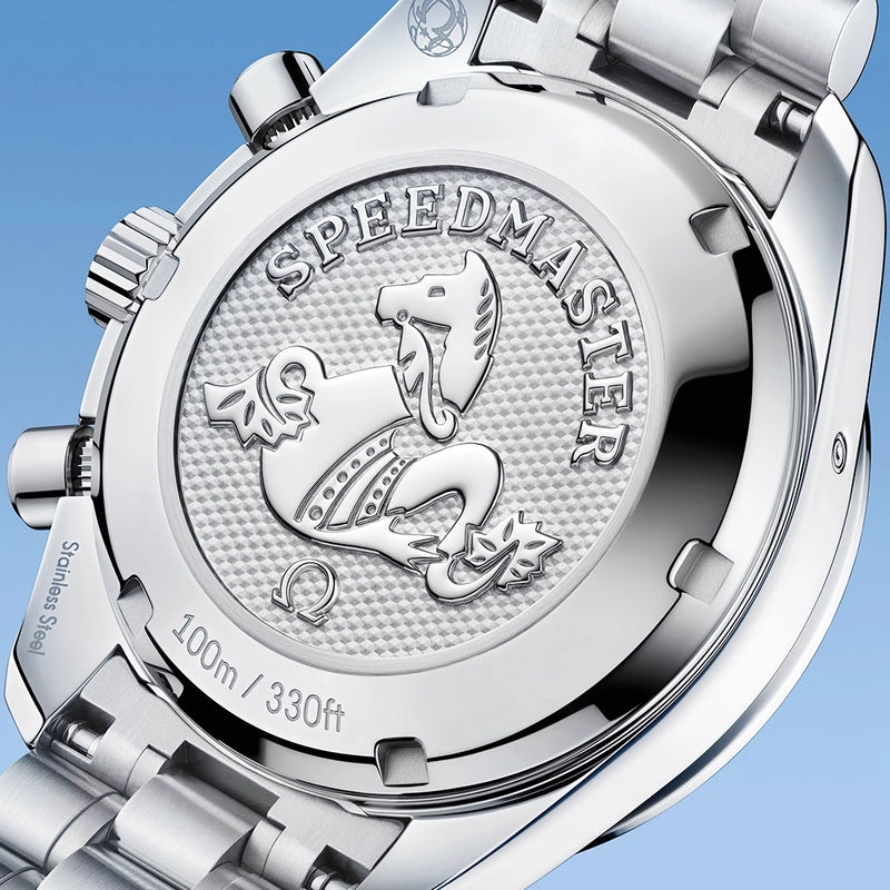 Speedmaster Chronograph 38mm White Enamel Dial Automatic Bracelet Watch