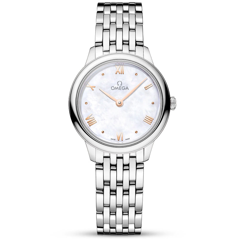 De Ville Prestige 27.5mm White Mother of Pearl Dial Ladies Watch