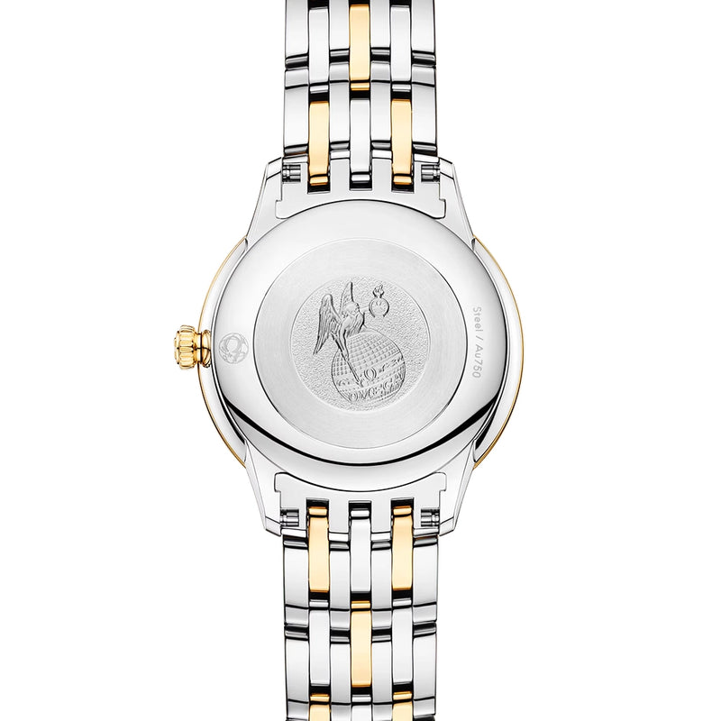 De Ville Prestige 27.5mm Two-Tone White Mother of Pearl Dial Watch