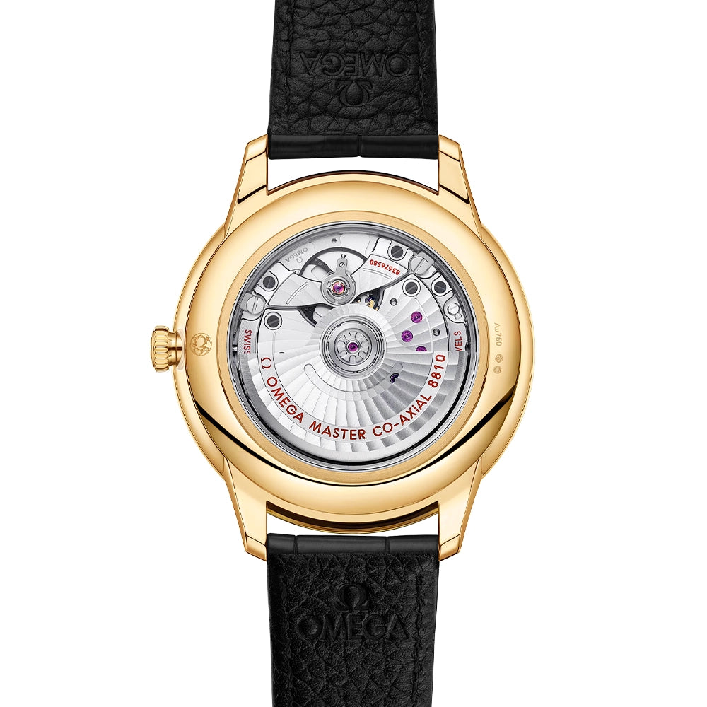 De Ville Prestige 41mm 18ct Yellow Gold Green Sunray Dial Watch