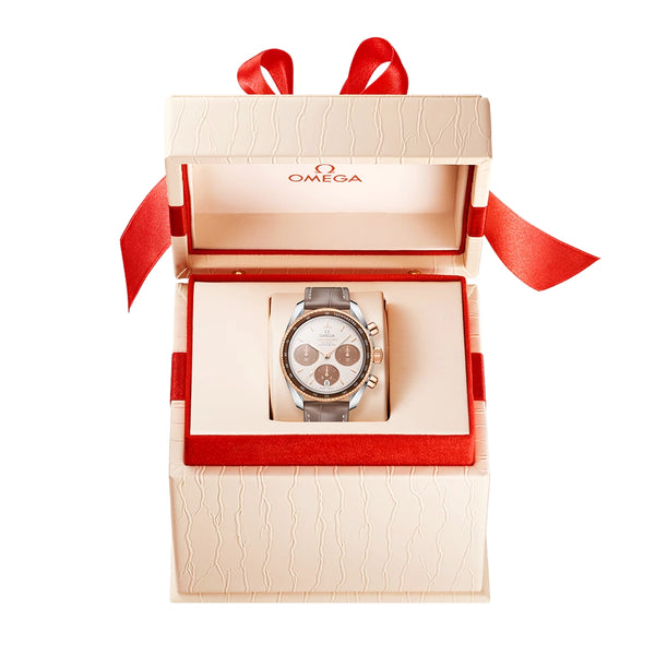 OMEGA Speedmaster Chronograph 38mm Two-Tone Brown Dial Watch - Berry's Jewellers