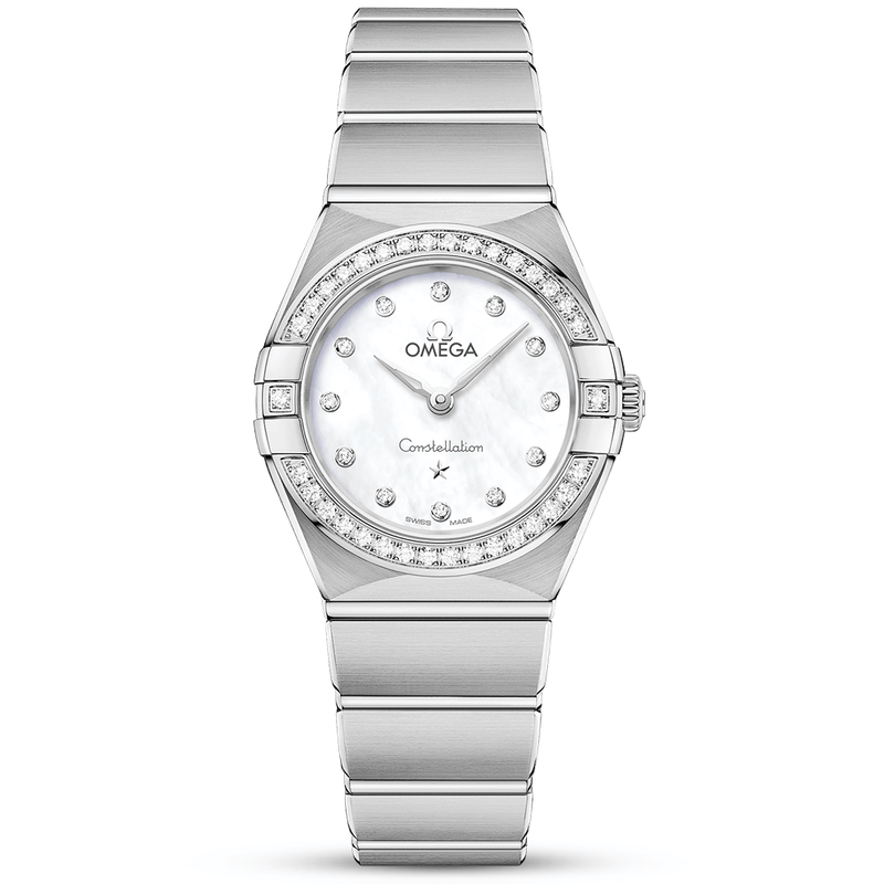 Constellation 25mm White Mother of Pearl Diamond Set Ladies Watch