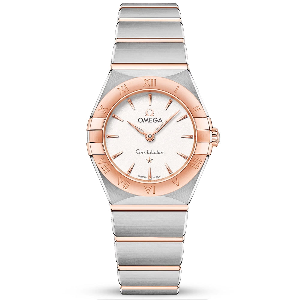 OMEGA Constellation 25mm Two-Tone White Dial Ladies Watch - Berry's Jewellers