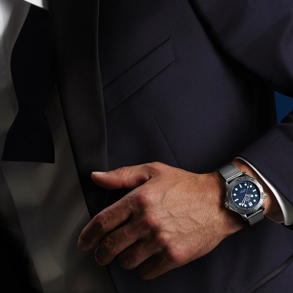OMEGA Seamaster Diver 300m 42mm James Bond Edition Mesh Bracelet Watch - Berry's Jewellers