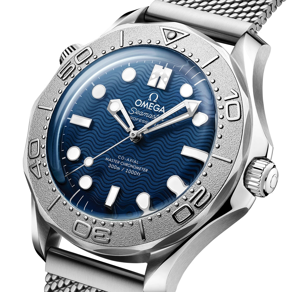 OMEGA Seamaster Diver 300m 42mm James Bond Edition Mesh Bracelet Watch - Berry's Jewellers