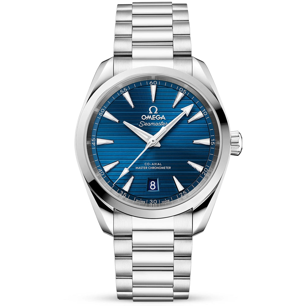 OMEGA Seamaster Aqua Terra 150m 38mm Blue Dial Automatic Bracelet Watch - Berry's Jewellers