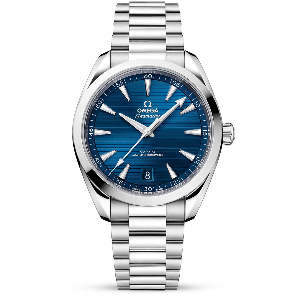 OMEGA Seamaster Aqua Terra 150m 41mm Blue Dial Automatic Bracelet Watch - Berry's Jewellers