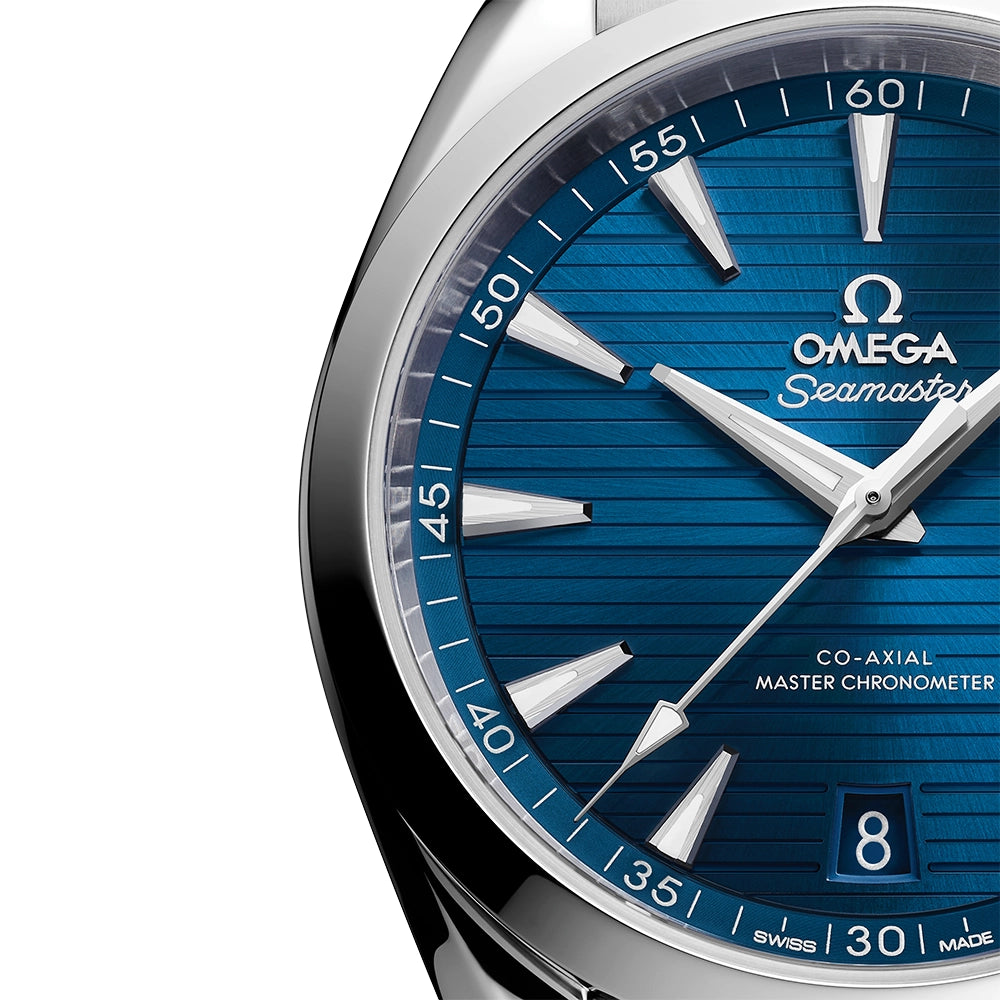 OMEGA Seamaster Aqua Terra 150m 41mm Blue Dial Automatic Bracelet Watch - Berry's Jewellers