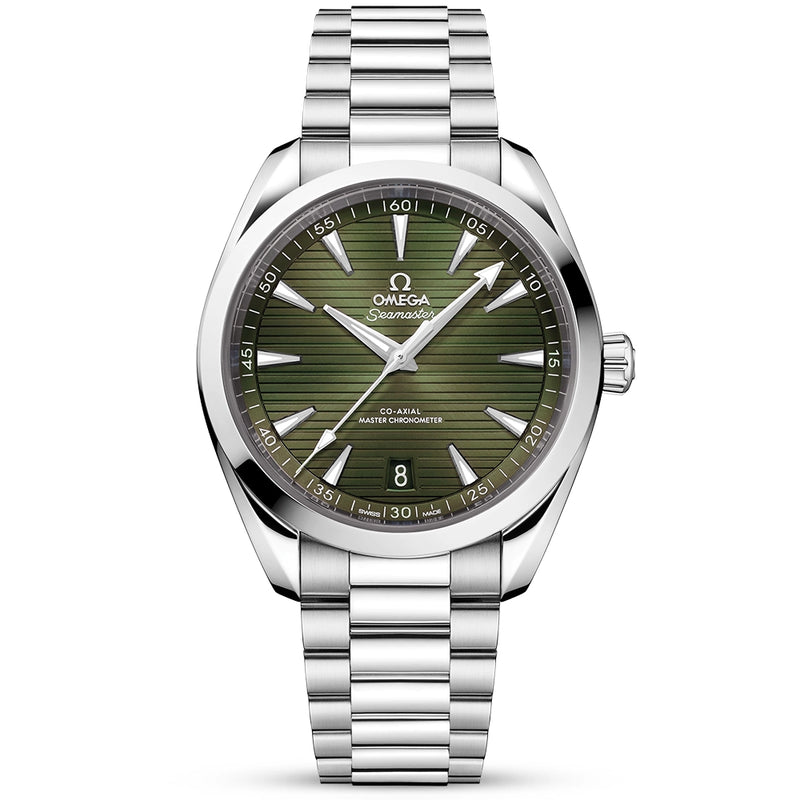 OMEGA Seamaster Aqua Terra 150m 41mm Green Dial Automatic Bracelet Watch - Berry's Jewellers