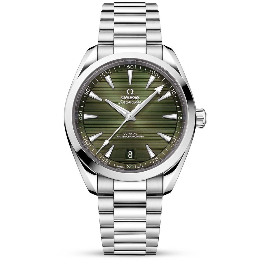 OMEGA Seamaster Aqua Terra 150m 41mm Green Dial Automatic Bracelet Watch - Berry's Jewellers
