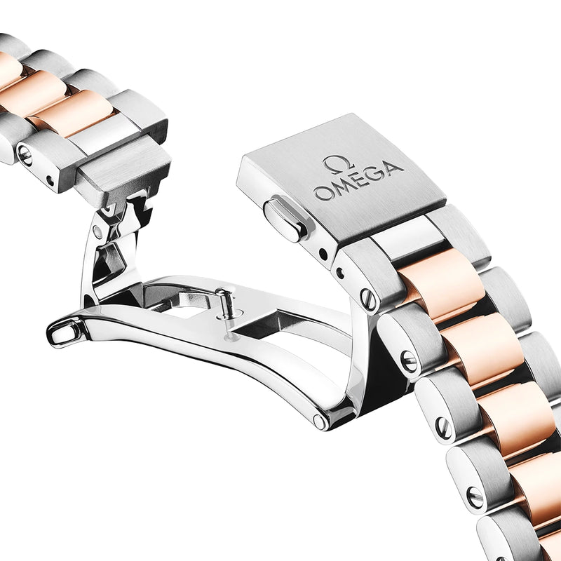 Seamaster Aqua Terra 30mm Two-Tone Green Sunray Dial Watch