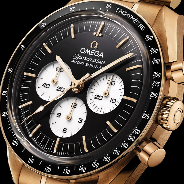 OMEGA Speedmaster Moonwatch Moonshine Gold Reverse Dial Bracelet Watch - Berry's Jewellers