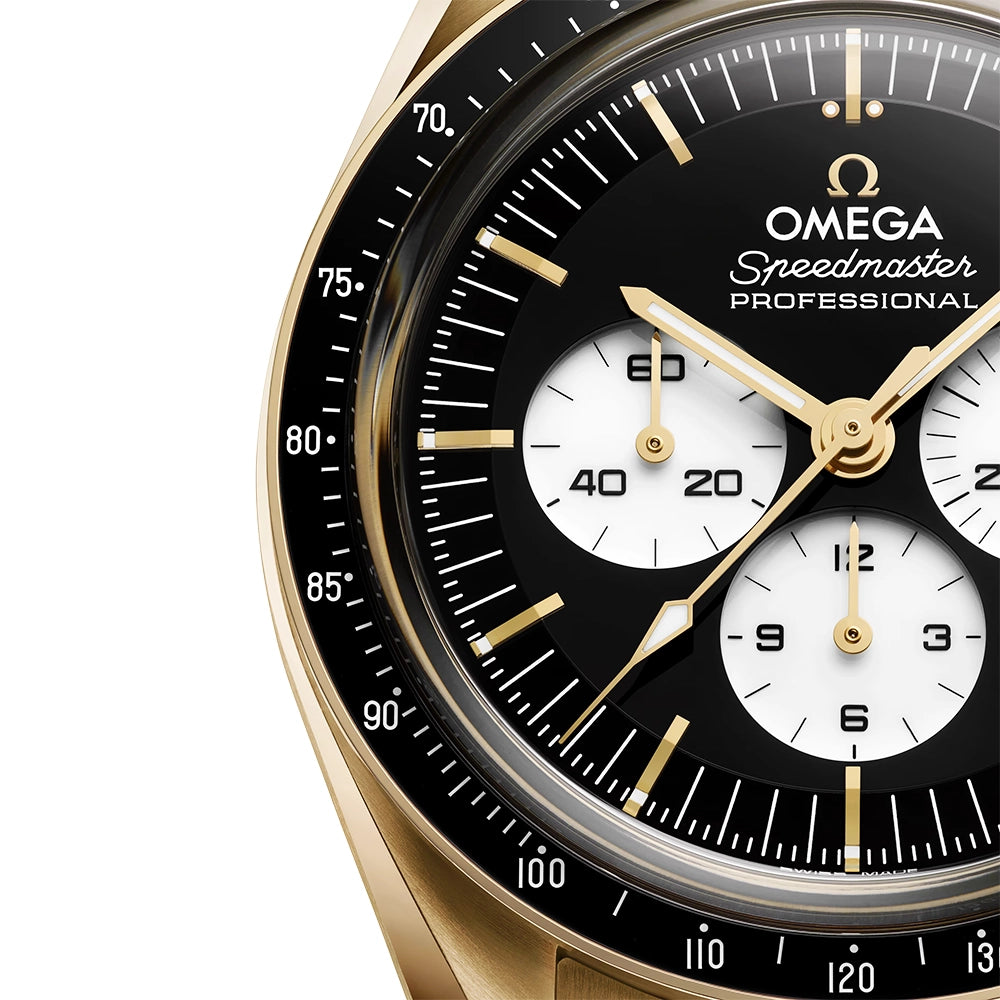 OMEGA Speedmaster Moonwatch Moonshine Gold Reverse Dial Bracelet Watch - Berry's Jewellers