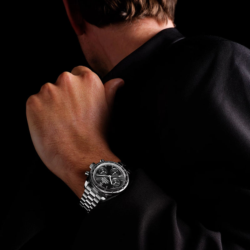 OMEGA Speedmaster 38mm Black Dial Automatic Chronograph Watch - Berry's Jewellers