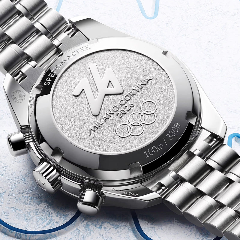 OMEGA Speedmaster 38mm Milano Cortina 2026 Edition Chronograph Watch - Berry's Jewellers