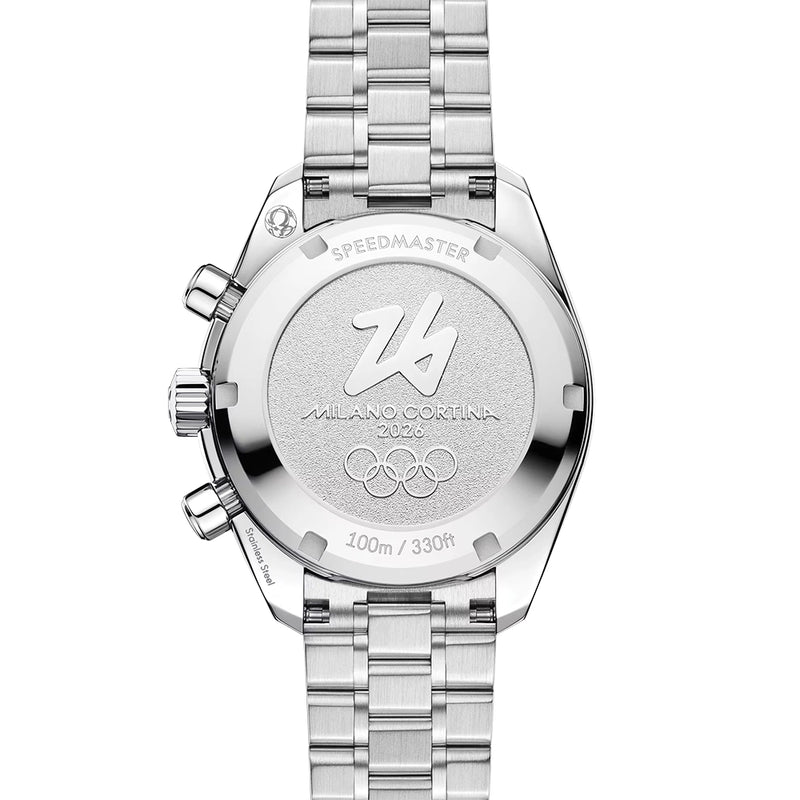 OMEGA Speedmaster 38mm Milano Cortina 2026 Edition Chronograph Watch - Berry's Jewellers