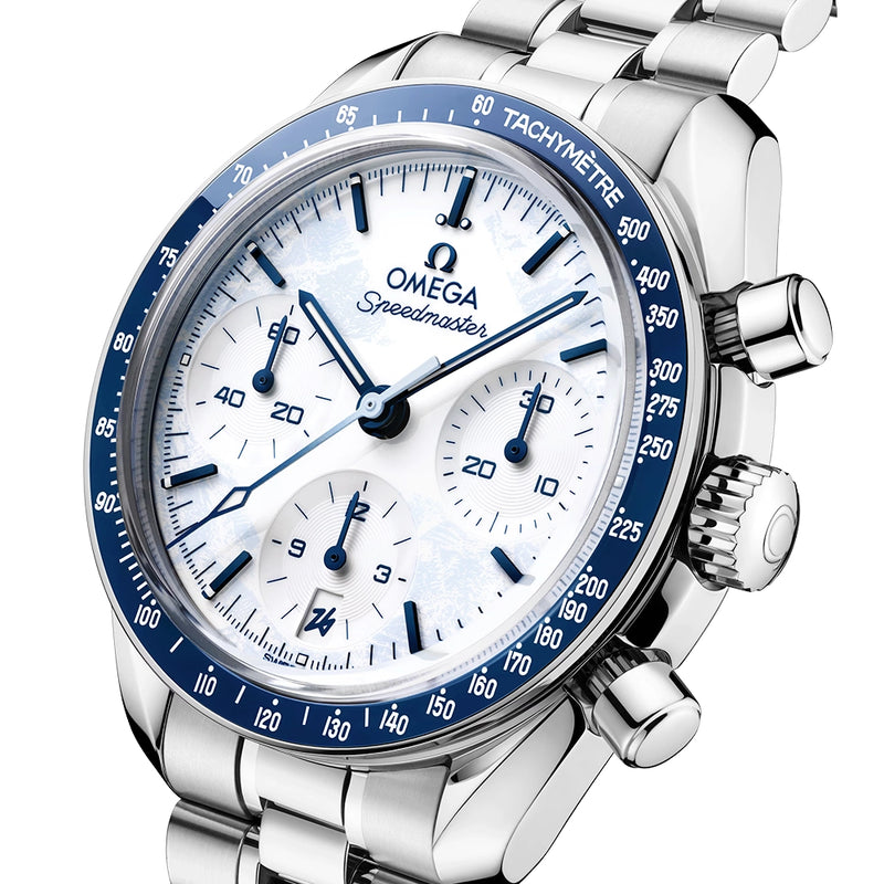OMEGA Speedmaster 38mm Milano Cortina 2026 Edition Chronograph Watch - Berry's Jewellers