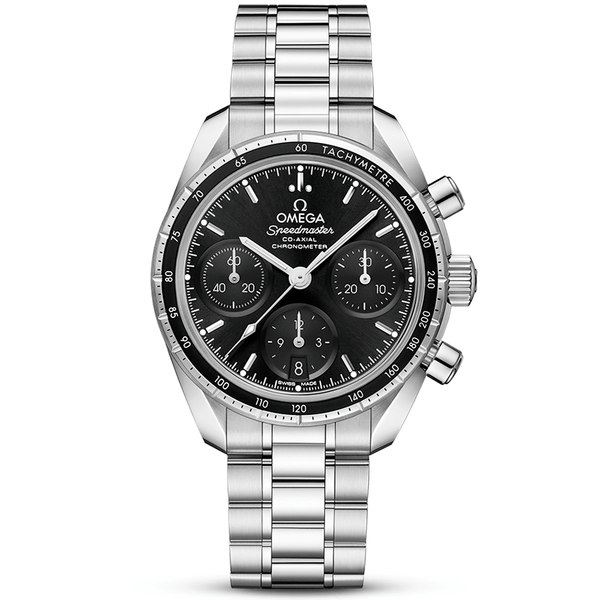 OMEGA Speedmaster 38mm Black Dial Automatic Chronograph Watch - Berry's Jewellers