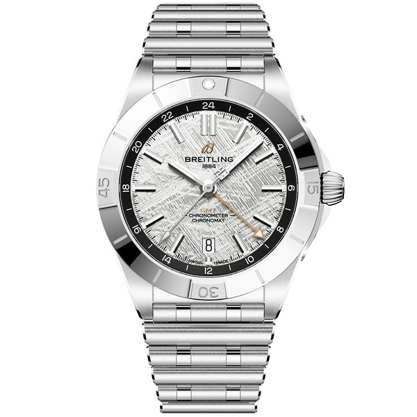 Breitling Chronomat GMT Erling Haaland Limited Edition Platinum Bracelet Watch - Berry's Jewellers