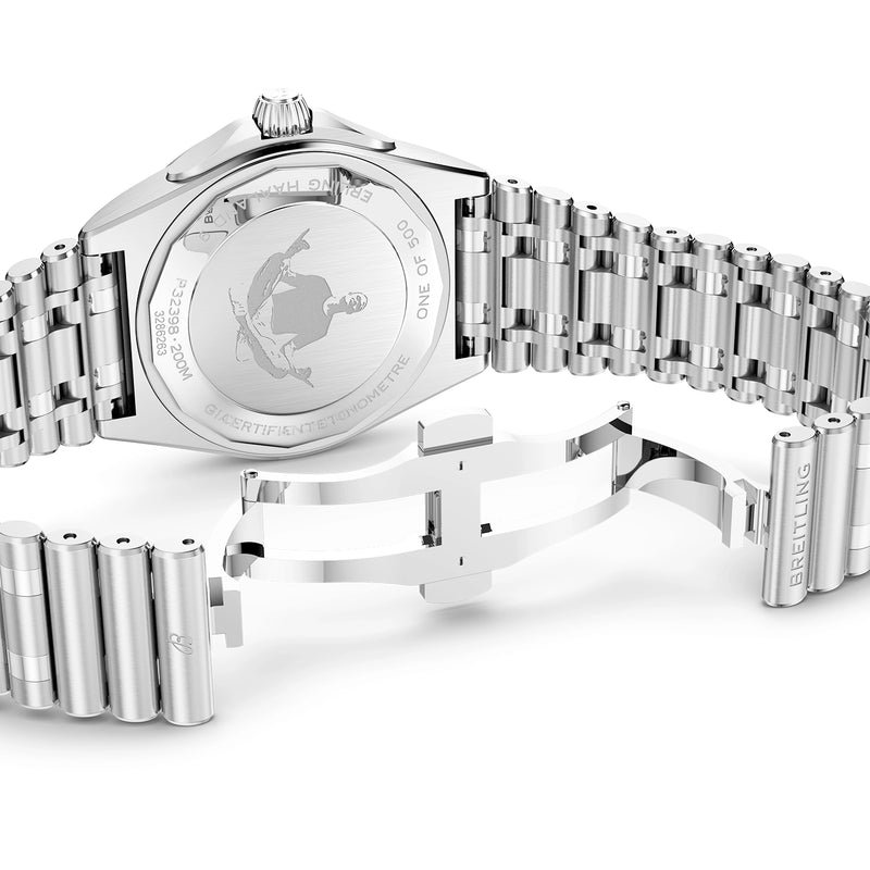 Breitling Chronomat GMT Erling Haaland Limited Edition Platinum Bracelet Watch - Berry's Jewellers