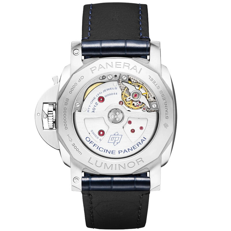 Panerai Luminor BiTempo 44mm Blue Dial Automatic Strap Watch - Berry's Jewellers