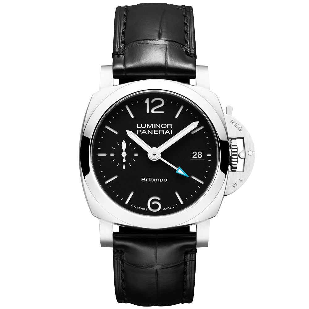 Luminor Quaranta BiTempo 40mm Black Dial Automatic Watch