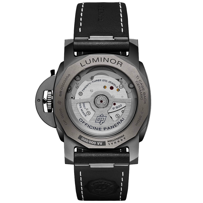 Panerai Luminor Quaranta BiTempo 40mm Black Ceramic Automatic Watch - Berry's Jewellers