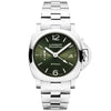 Panerai Luminor Quaranta BiTempo Green Sunray Dial Bracelet Watch - Berry's Jewellers
