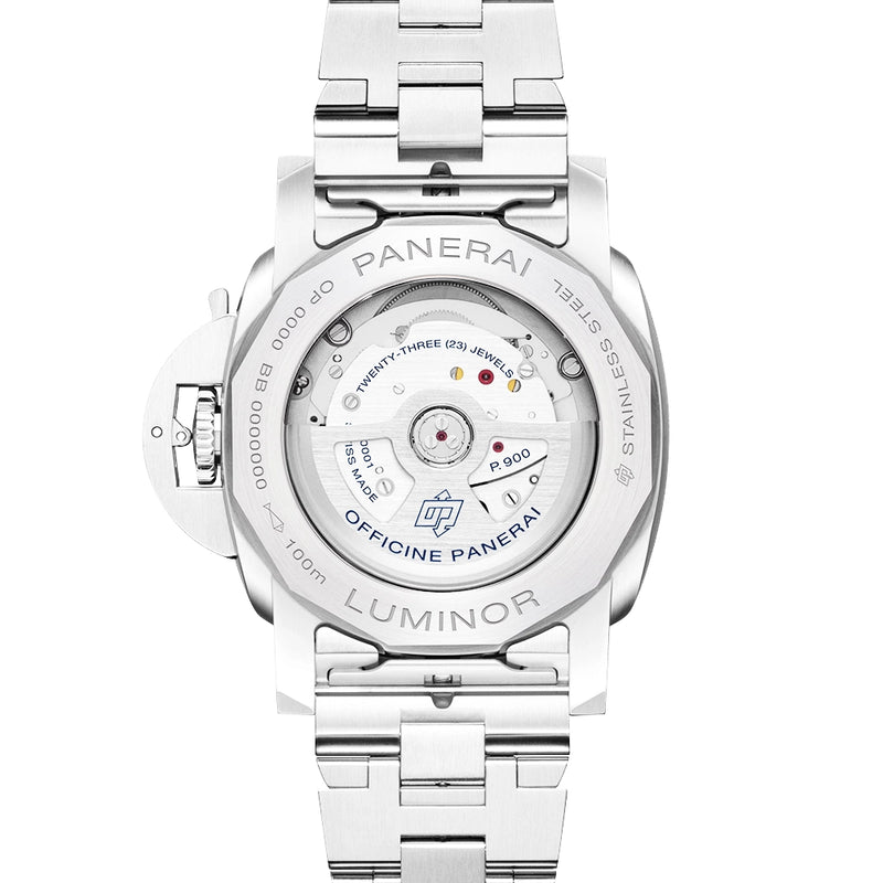 Panerai Luminor Quaranta BiTempo Green Sunray Dial Bracelet Watch - Berry's Jewellers