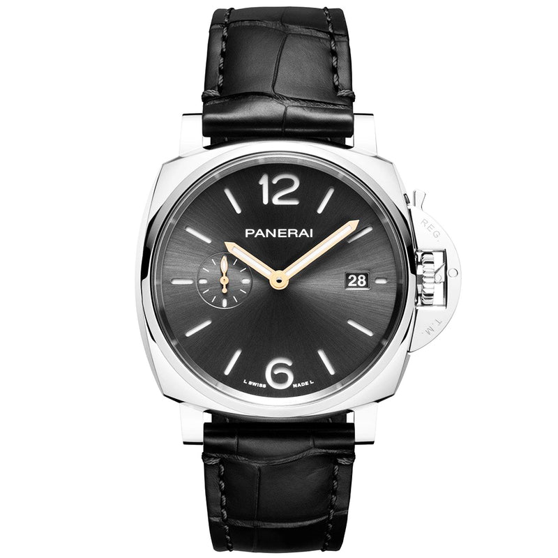 Panerai Luminor Due 42mm Grey Dial Mens Automatic Strap Watch - Berry's Jewellers