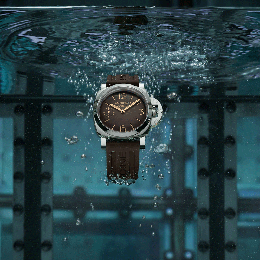 Panerai Luminor 44mm Brown Dial Brown Strap Mens Watch - Berry's Jewellers