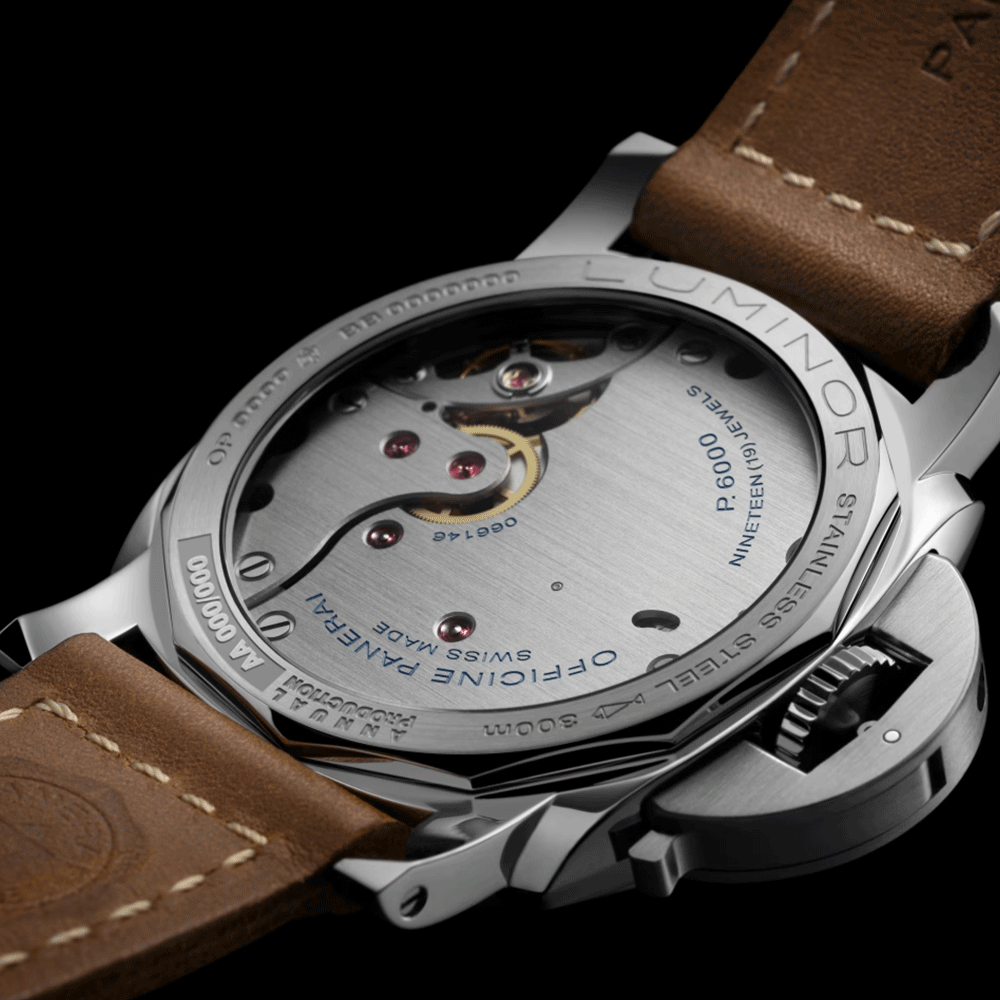 Panerai Luminor Destro 44mm Blue Dial Leather Strap Watch - Berry's Jewellers