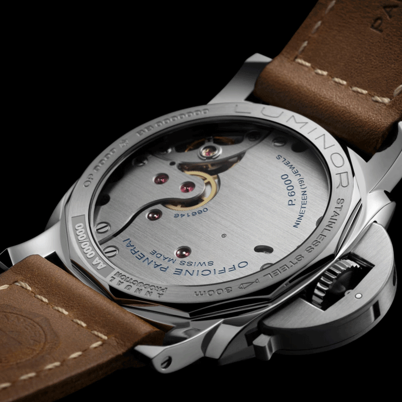 Panerai Luminor Destro 44mm Blue Dial Leather Strap Watch - Berry's Jewellers