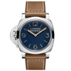Panerai Luminor Destro 44mm Blue Dial Leather Strap Watch - Berry's Jewellers
