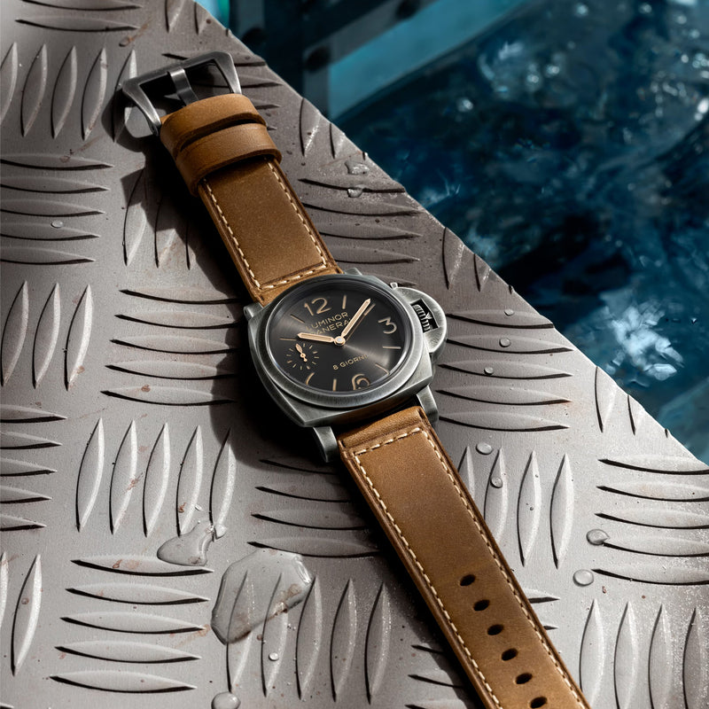 Panerai Luminor 8 Giorni 44mm Anthracite Dial Mens Strap Watch - Berry's Jewellers