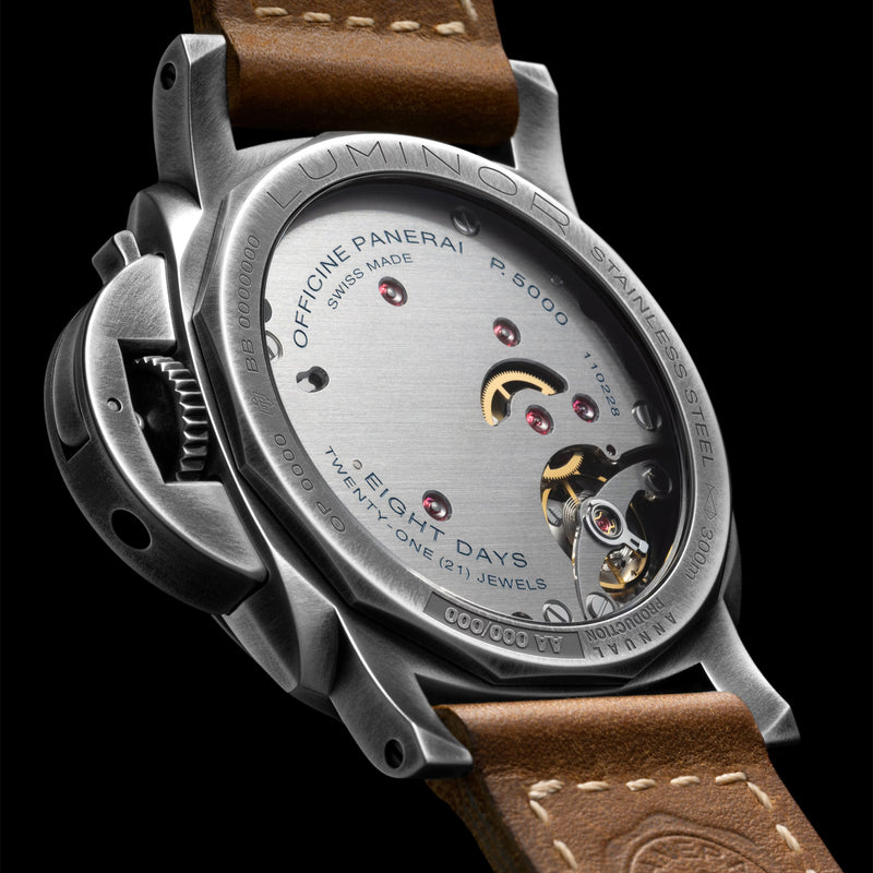 Panerai Luminor 8 Giorni 44mm Anthracite Dial Mens Strap Watch - Berry's Jewellers